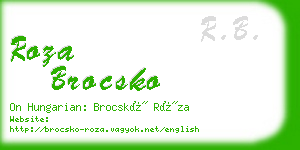 roza brocsko business card